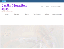 Tablet Screenshot of cecilebeaulieu.com